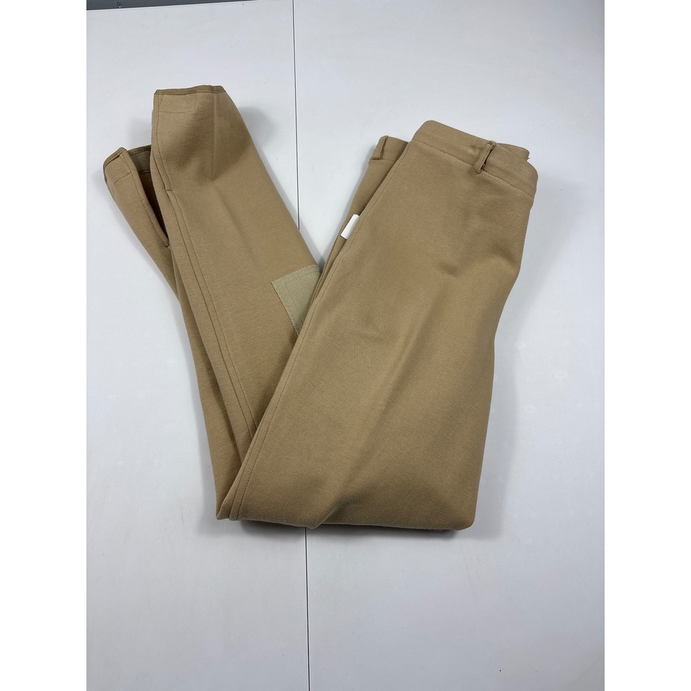 Perris Riding Apparel Tan Equestrian Breeches Womens Medium Knee Patch Pants - Picture 7 of 13